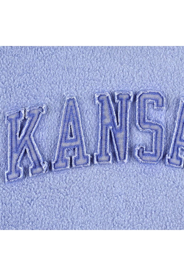 Women's Pressbox Royal Kansas Jayhawks Ponchoville Pullover Sweatshirt, Alternate, color, Royal