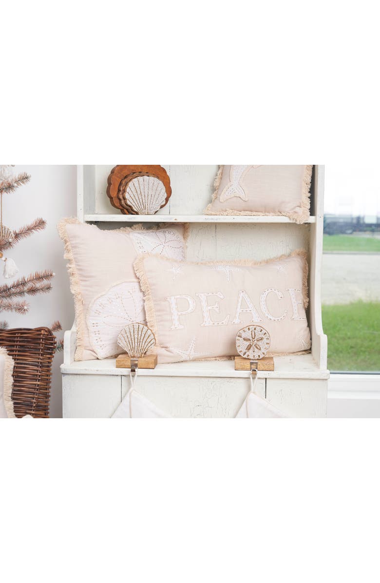 C&F Home Gold Coast Peace Throw Pillow, 14" x 22", Alternate, color, Beige