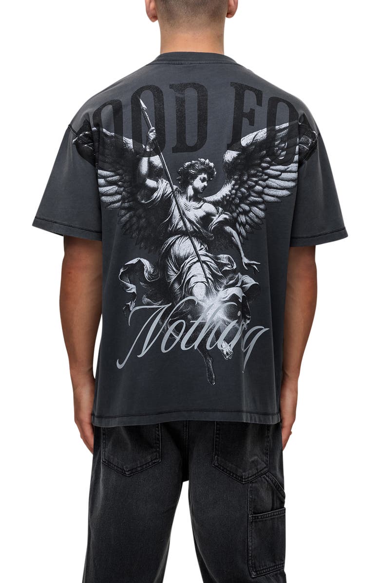 Good For Nothing Revival Printed Washed T-Shirt, Alternate, color, Black