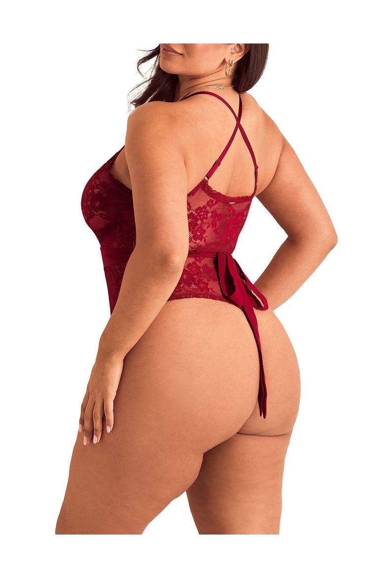 Morgaine Bodysuit Lingerie, Alternate, color, Dark red