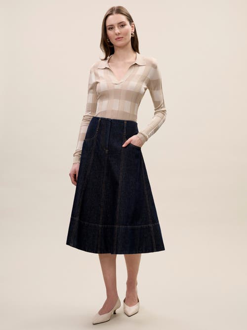 Rebecca Taylor Sheer Knit Sweater In Sand Multi