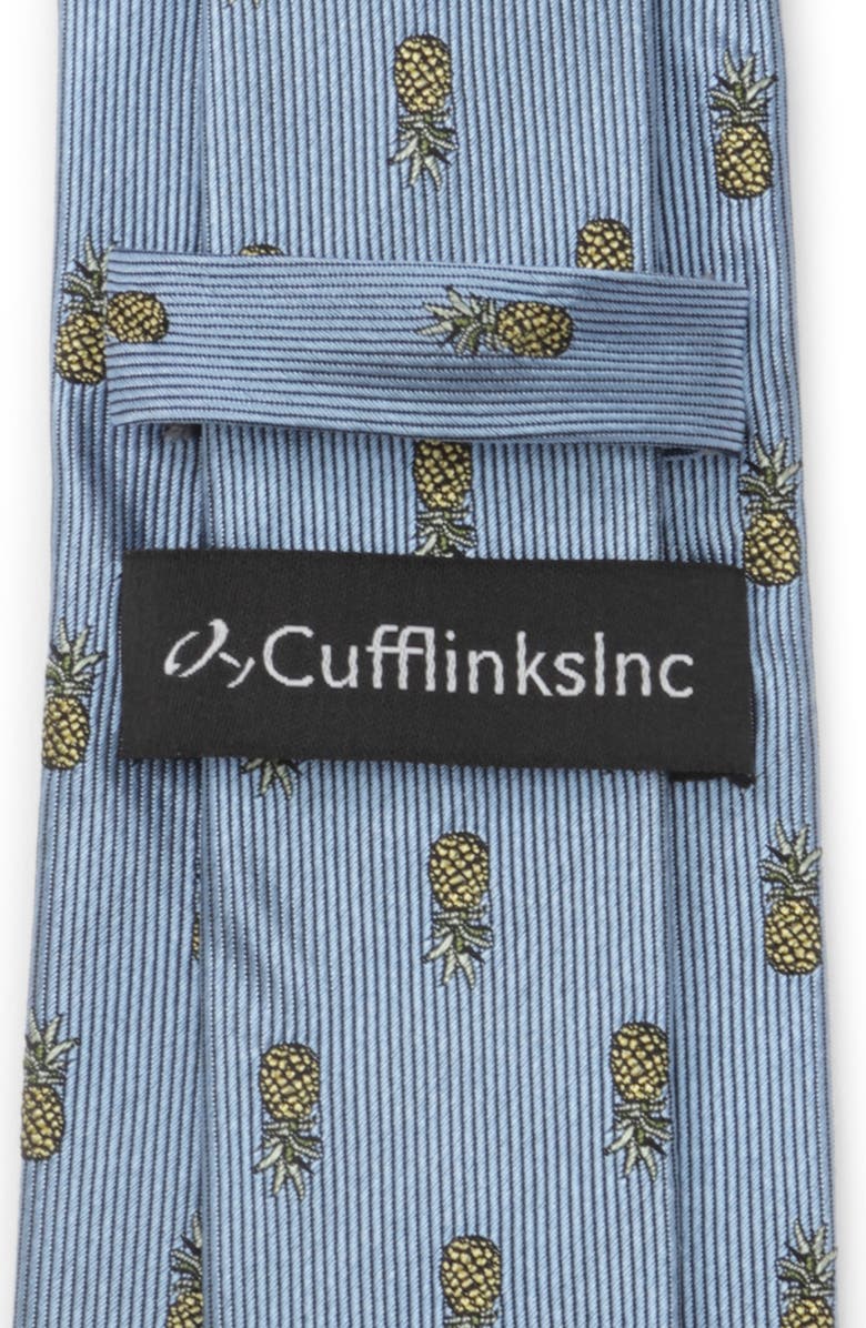 Cufflinks, Inc. Pineapple Silk Tie, Alternate, color, Blue