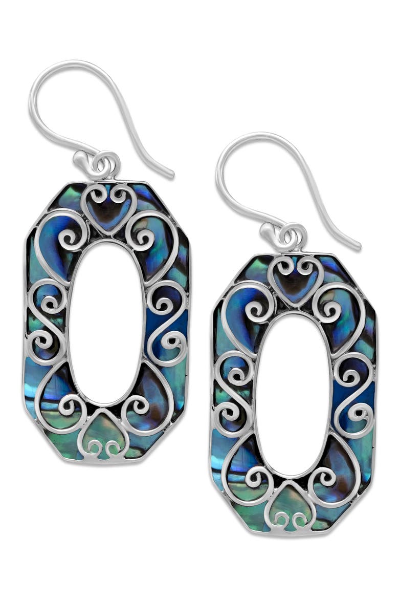 Coral Drop Earrings, Main, color, BLUE/ GREEN