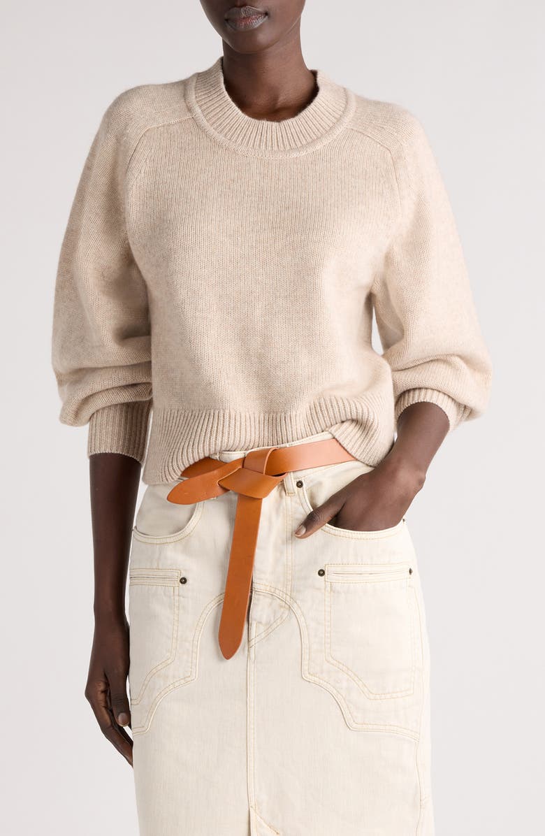 Isabel Marant Leandra Merino Wool & Cashmere Sweater, Main, color, Light Beige