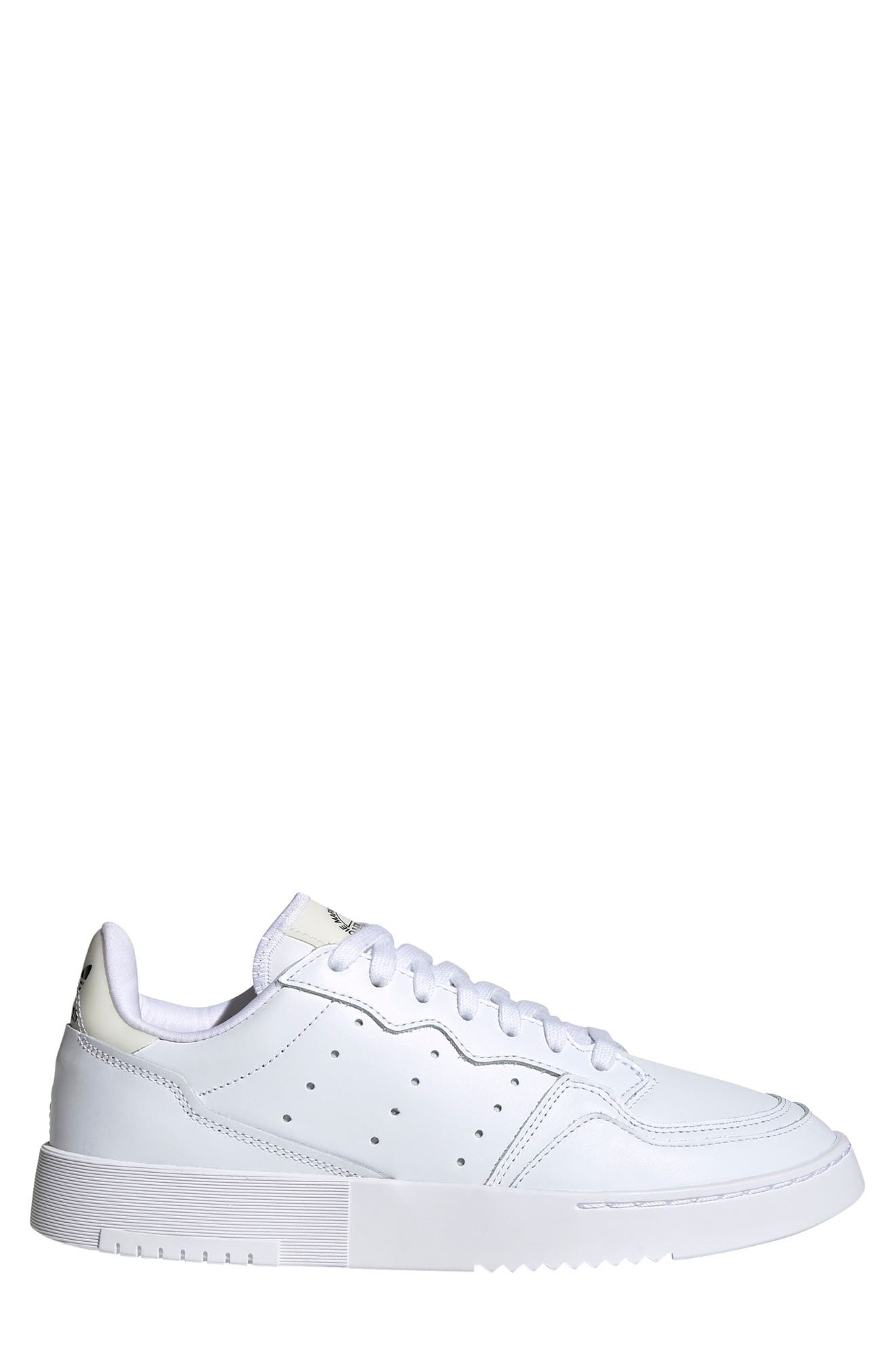 Supercourt Leather Tennis Shoe, Alternate, color, WHITE/ OFF WHITE