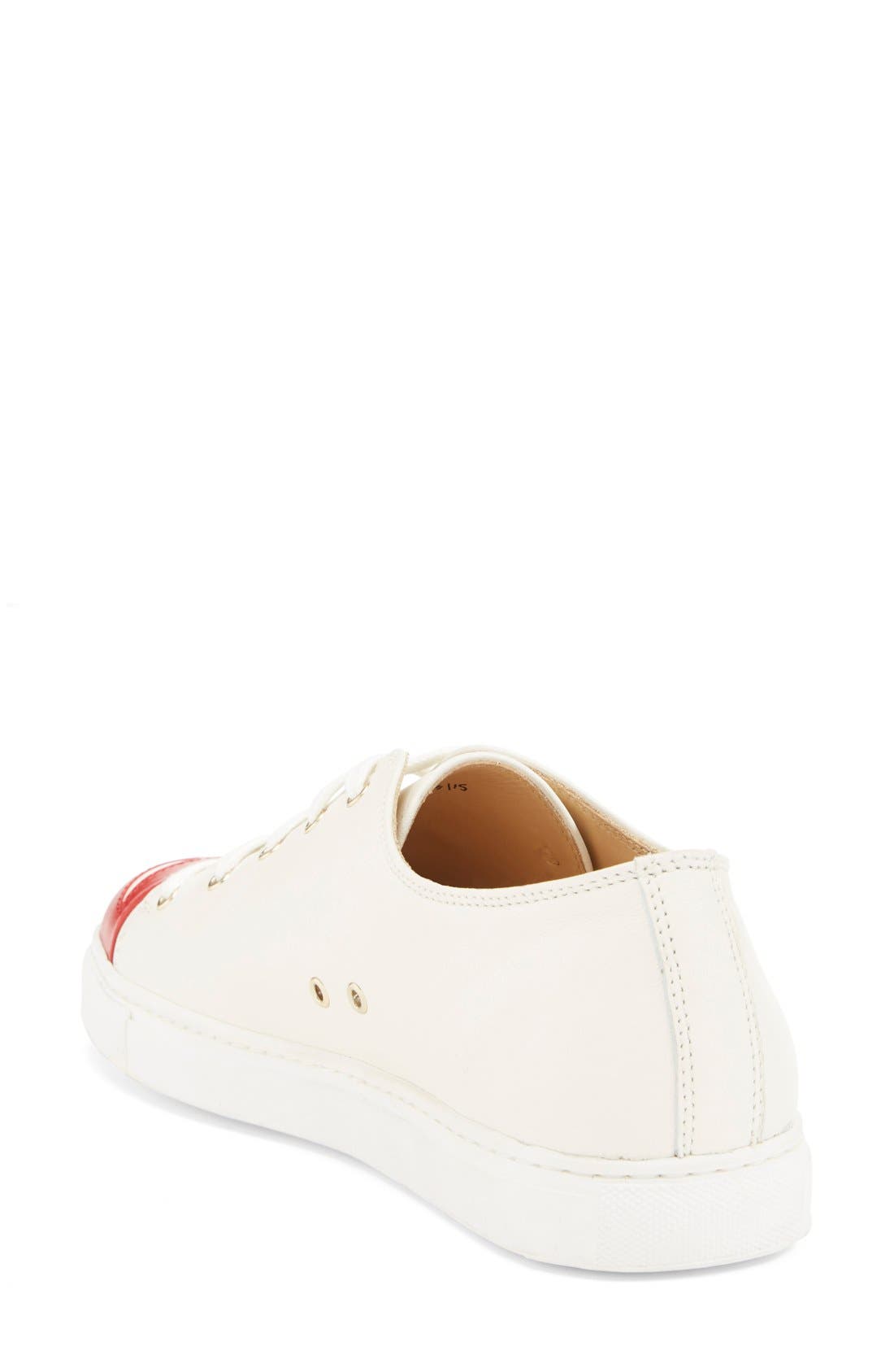 Charlotte Olympia 'Kiss Me' Lace-Up Sneaker, Alternate, color, 