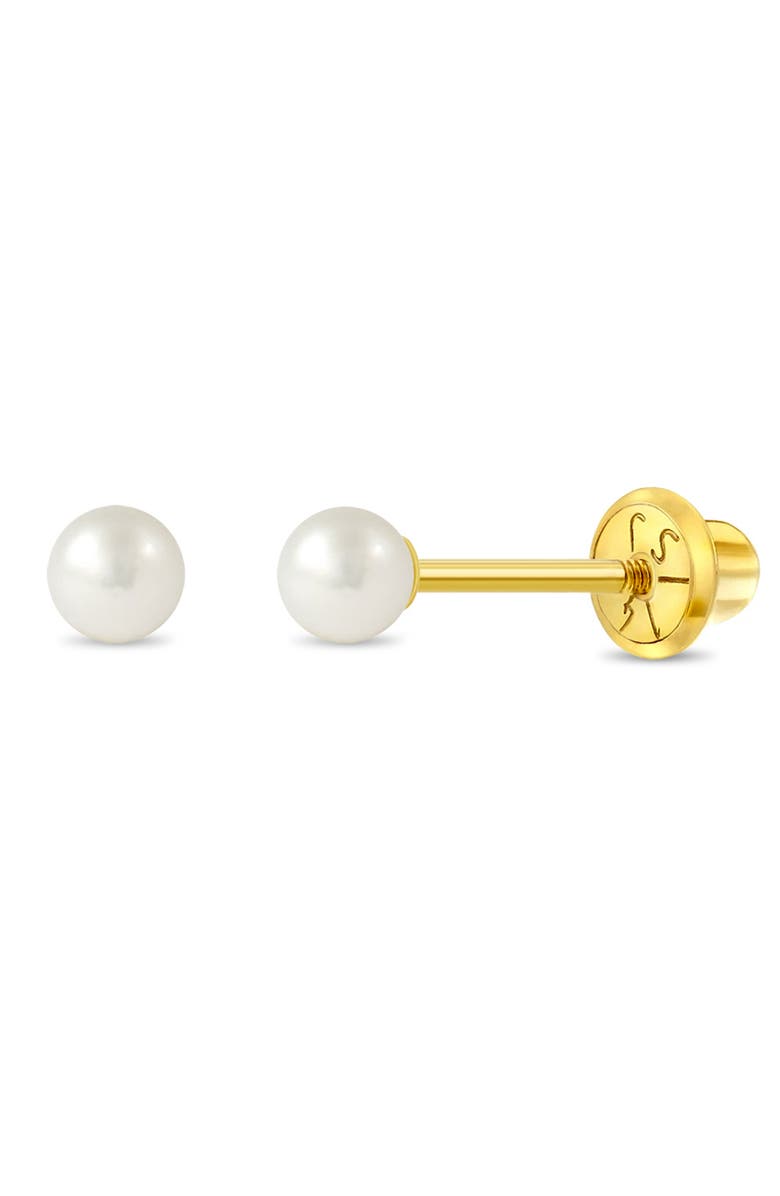 In Season Jewelry 14k Classic Cultured Pearl Earrings, Main, color,