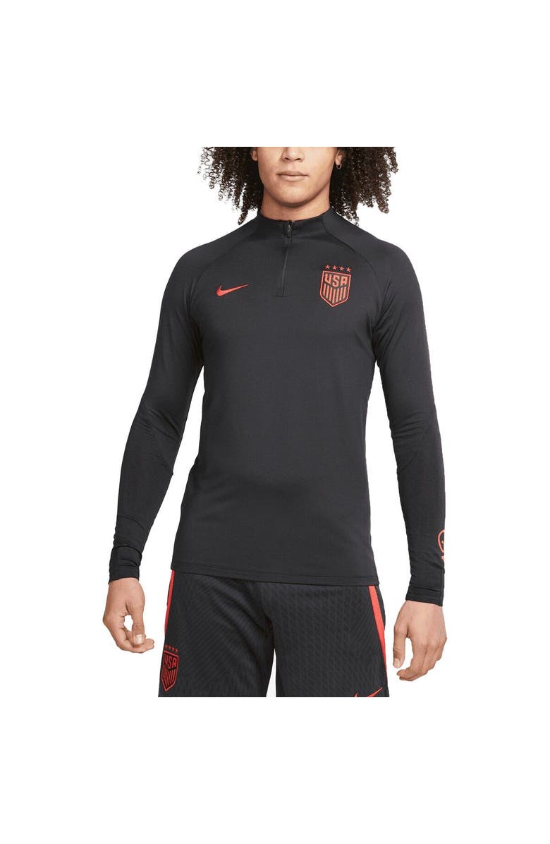 Nike Men's Nike Black USWNT 2023 Strike Drill Performance Raglan Quarter-Zip Long Sleeve Top, Main, color, Black