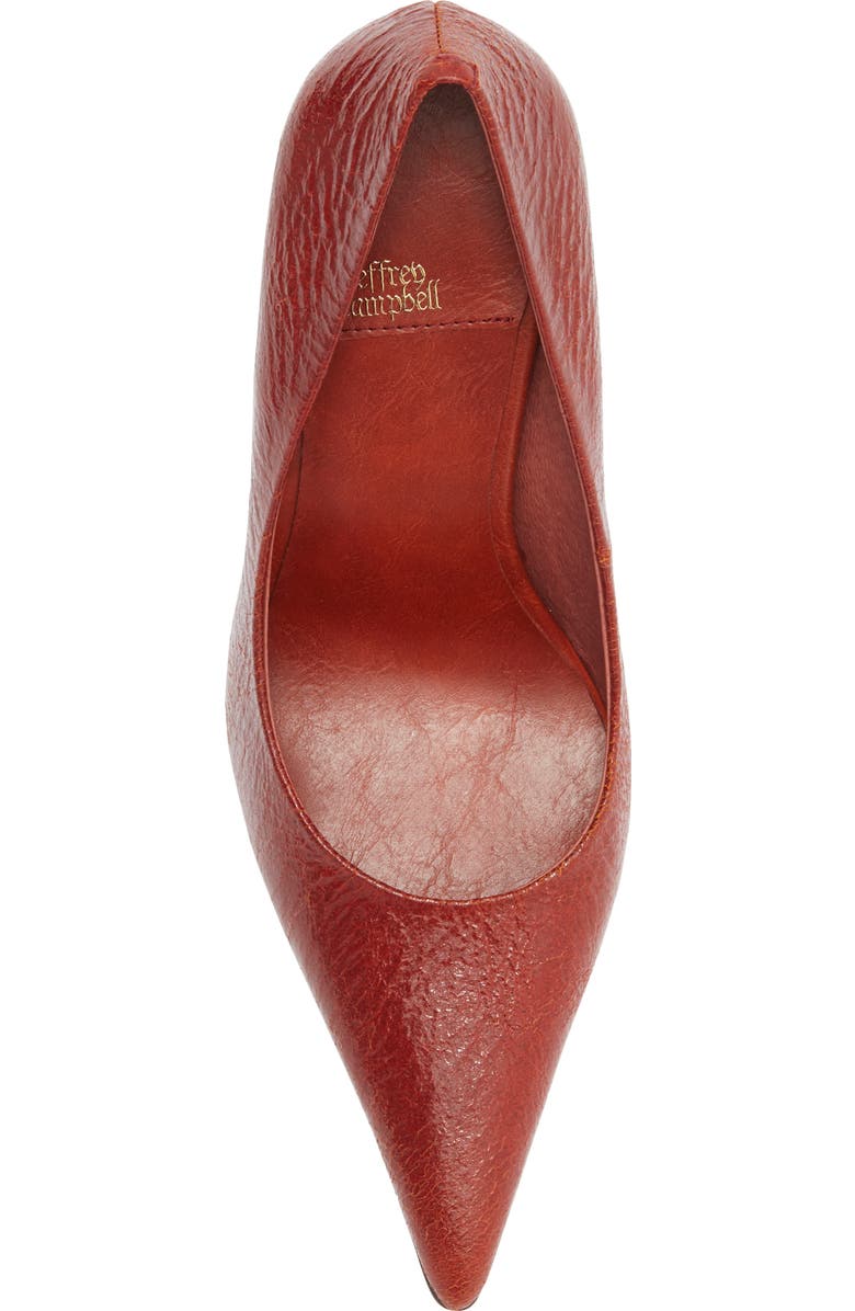 Jeffrey Campbell Risk Taker Pointed Toe Pump, Alternate, color, Orange Crackle