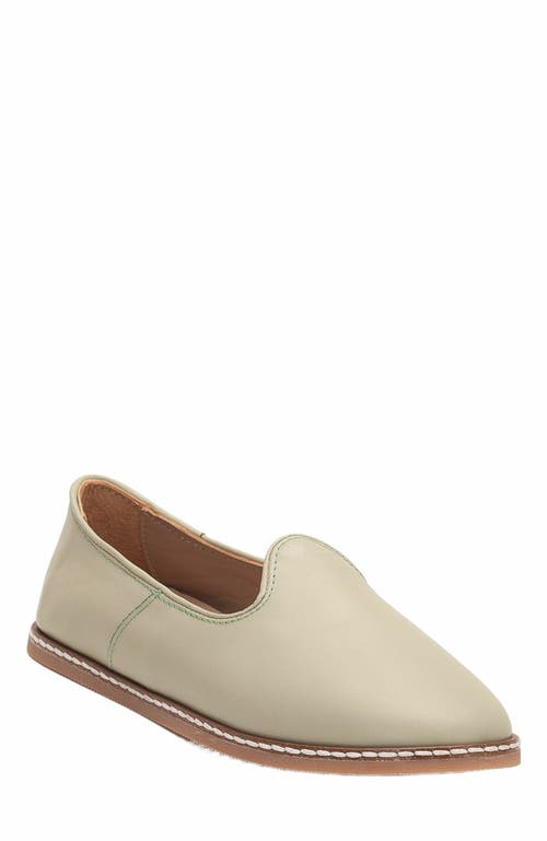 Epilogue Shoes Dalya Leather Slip On Flats in Sage Green Leather at Nordstrom, Size 6