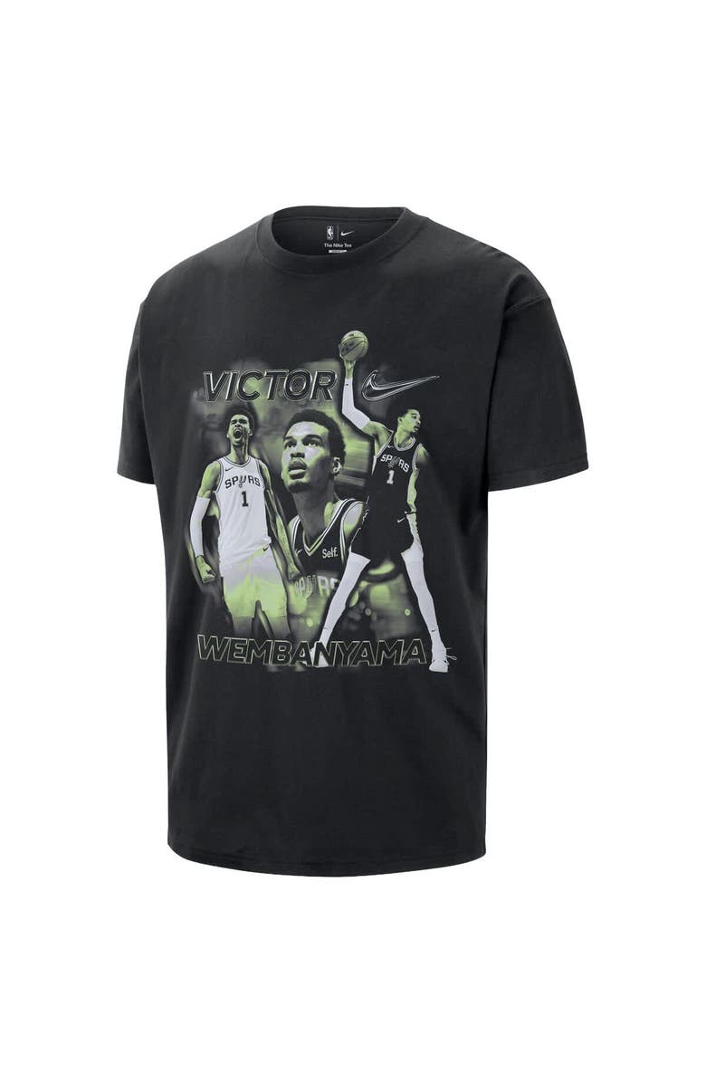 Nike Unisex Nike Victor Wembanyama Black San Antonio Spurs Athlete T-Shirt, Alternate, color, Black