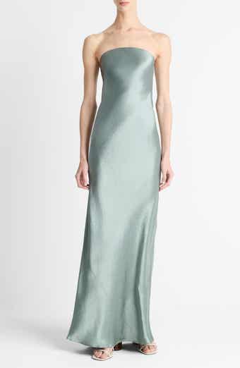 Vince Satin Strapless Gown
