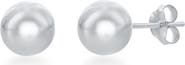 SIMONA Sterling Silver 8mm Ball Stud Earrings
