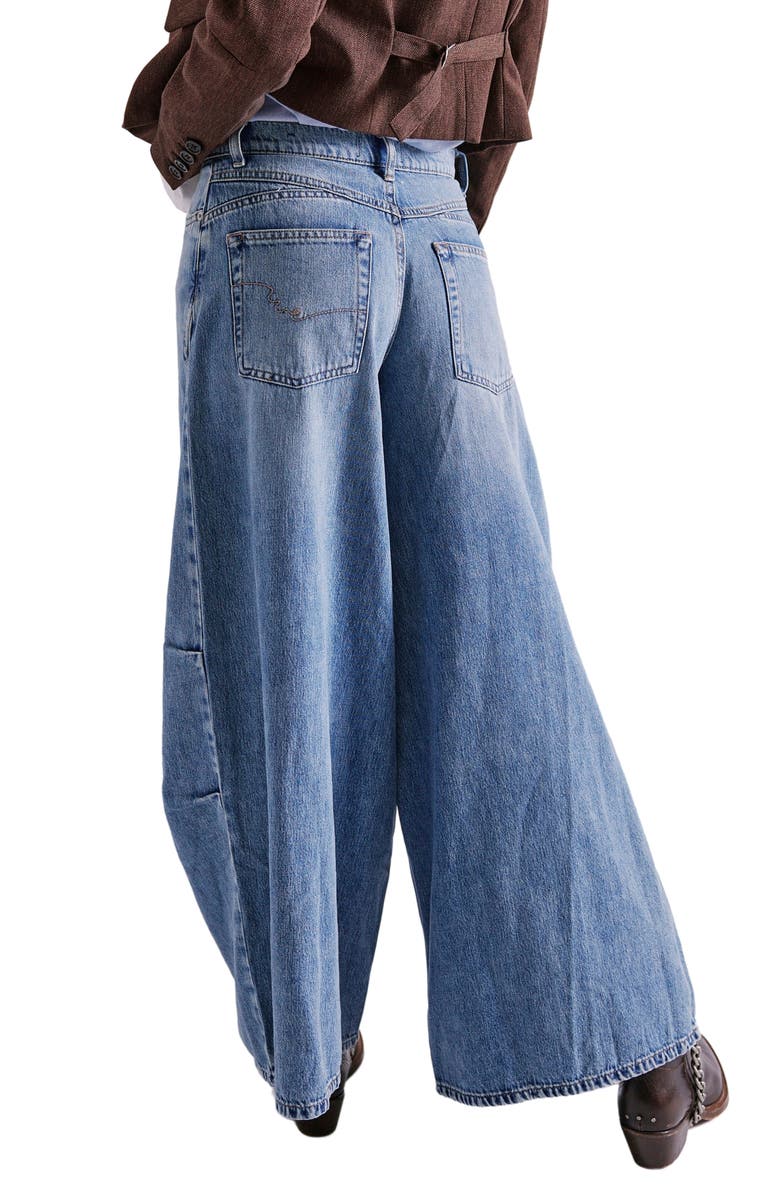 Free People Westward Demi Barrel Leg Jeans, Alternate, color, Who Is She