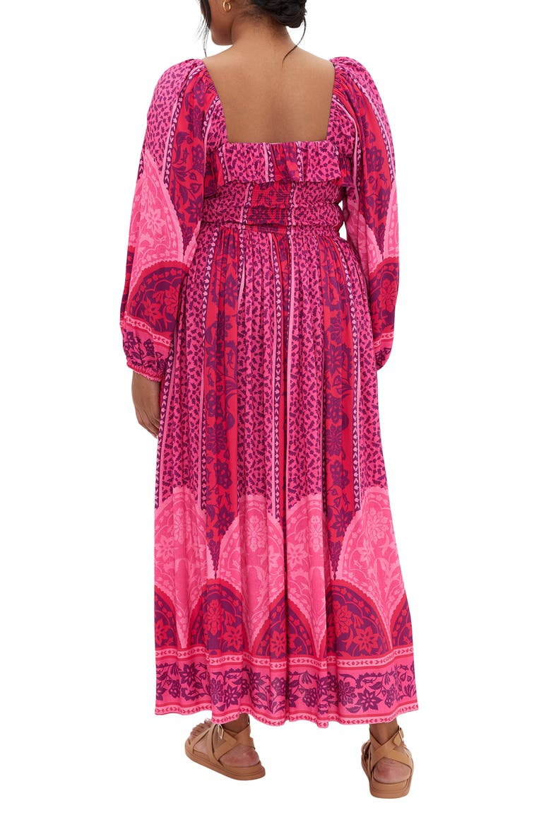 Estelle Print Long Sleeve Maxi Dress, Alternate, color, FIELD OF DREAMS