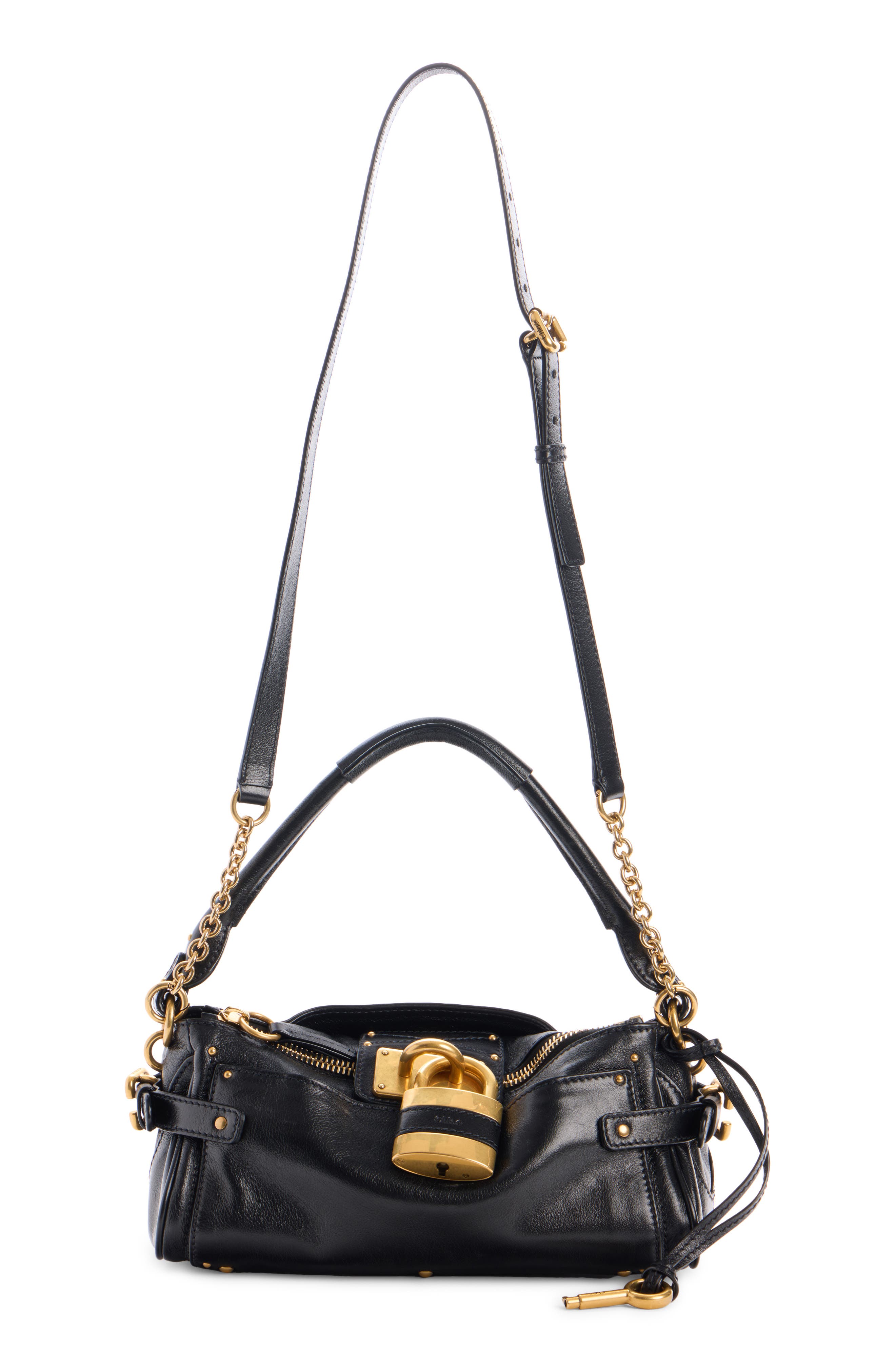 Chloé Paddington Leather Shoulder Bag, Alternate, color, 