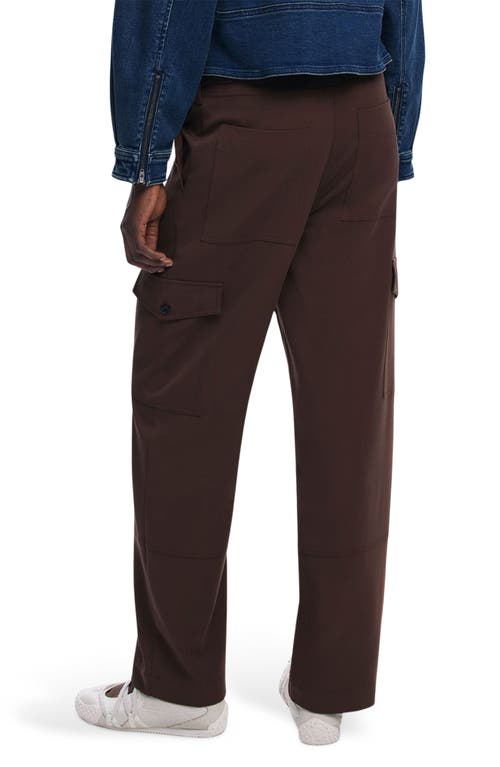 Desigual Wide Leg Cargo Pants In Brown