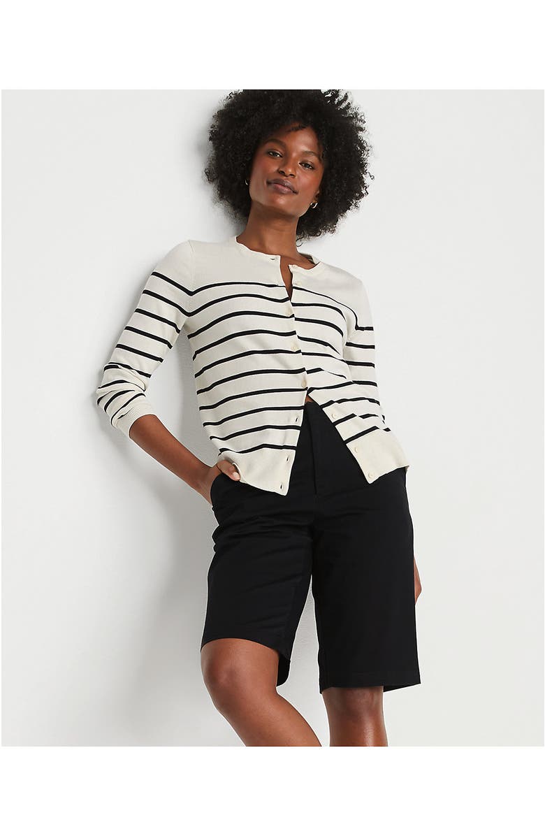 Lands' End Elastic Back Classic 12" Chino Shorts, Alternate, color, Black