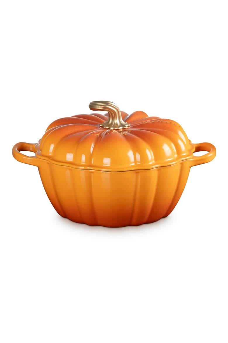 Figural Pumpkin Baking Dish, Main, color, PERSIMMON