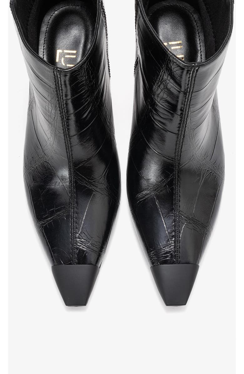 Prologue Shoes Rassel Pointed Toe Boot, Alternate, color, Black Print Faux Leather