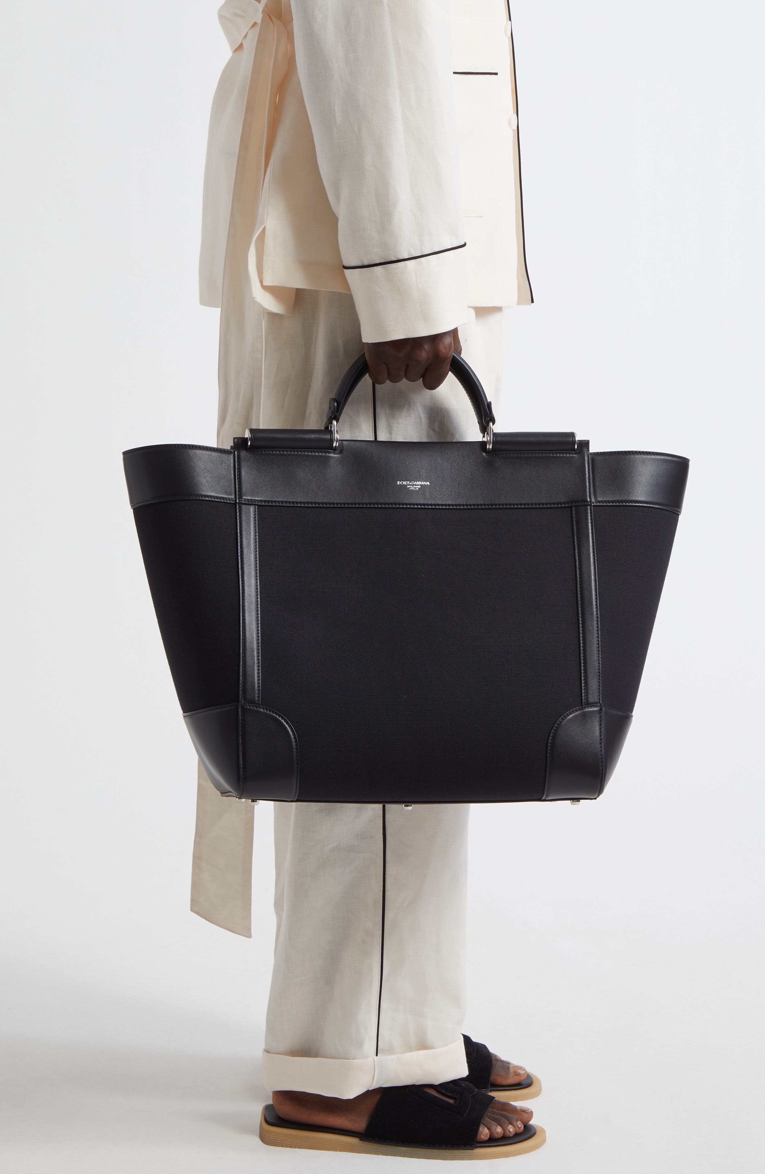 Dolce&Gabbana Sicily Shoulder Bag, Alternate, color, 8B956 Black/ Black