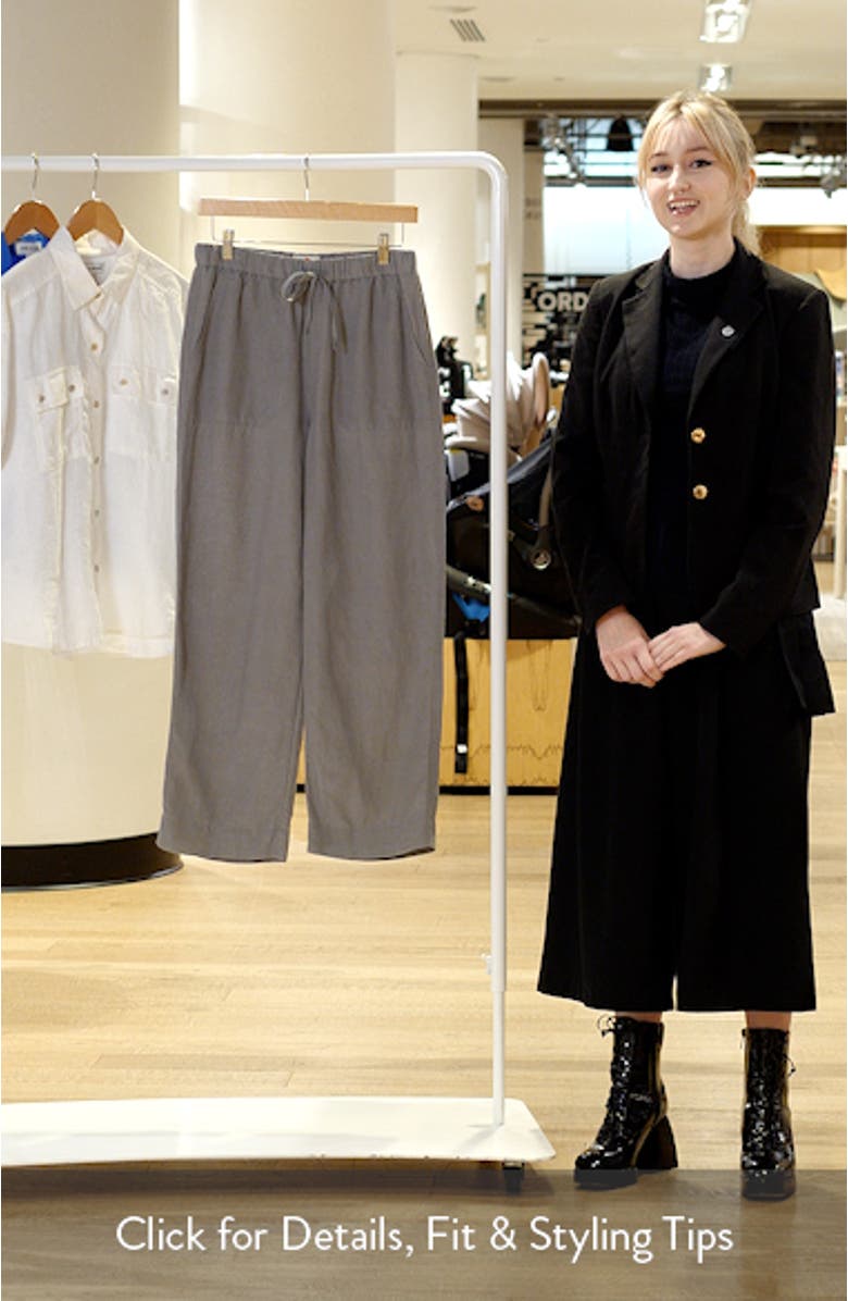 Linen Blend Straight Leg Pants, sales video thumbnail