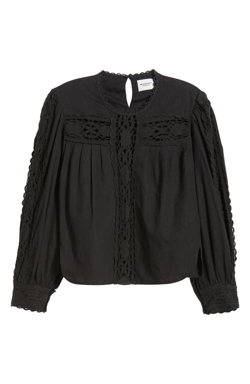 Isabel Marant Étoile Valmira Embroidered Top In Black