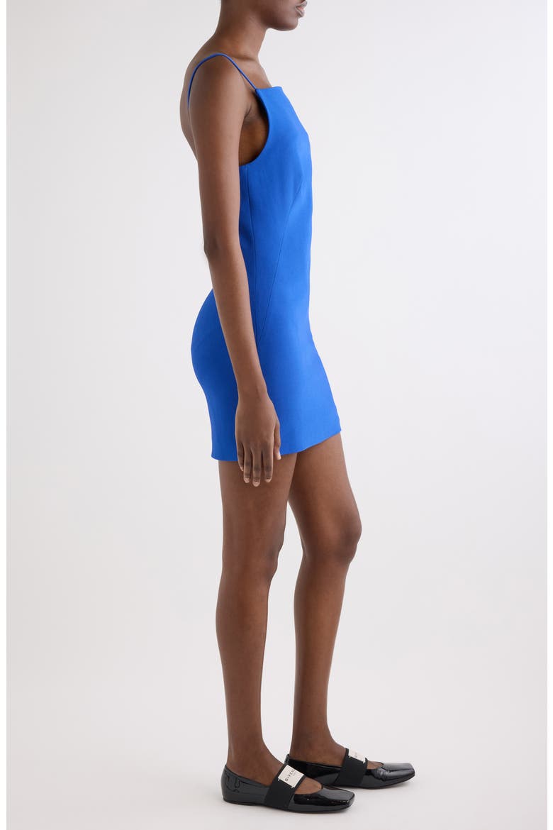 Sliced Crepe Cady Minidress, Alternate, color, ROYAL BLUE