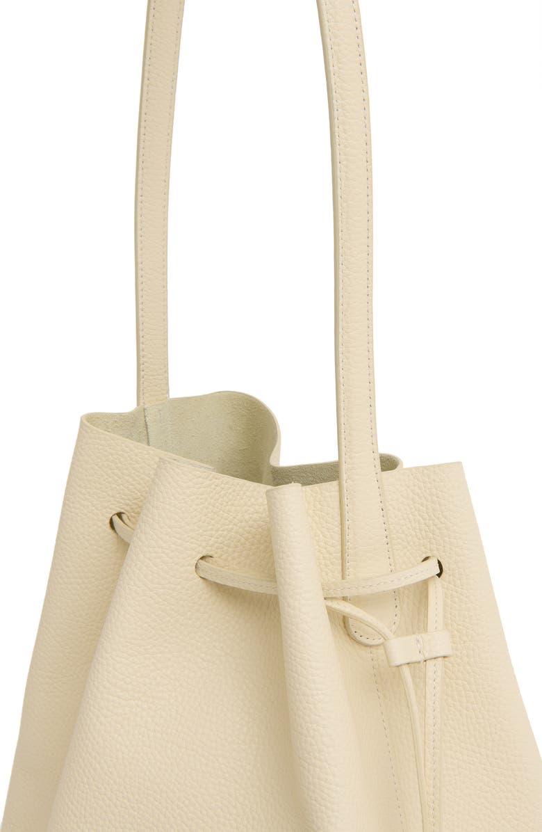 Mansur Gavriel Everyday Cabas Leather Drawstring Bucket Bag, Alternate, color, Jasmine