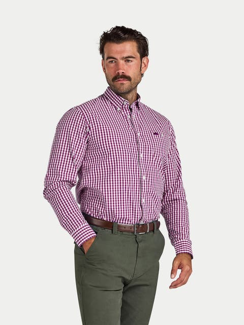 Classic Long Sleeve Gingham Shirt