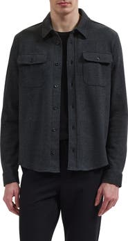 Bugatchi Long Sleeve Knit Button Down Shirt