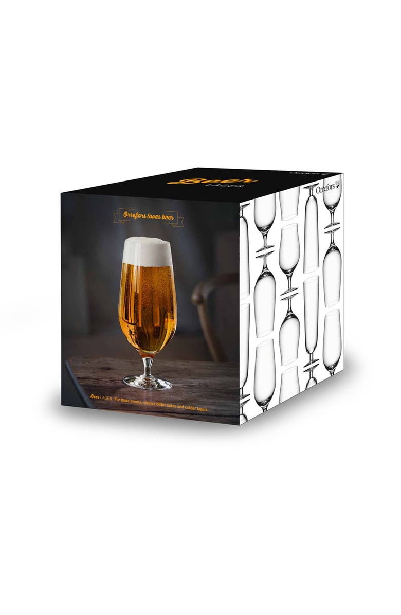 Orrefors Lager Glasses, Alternate, color, White