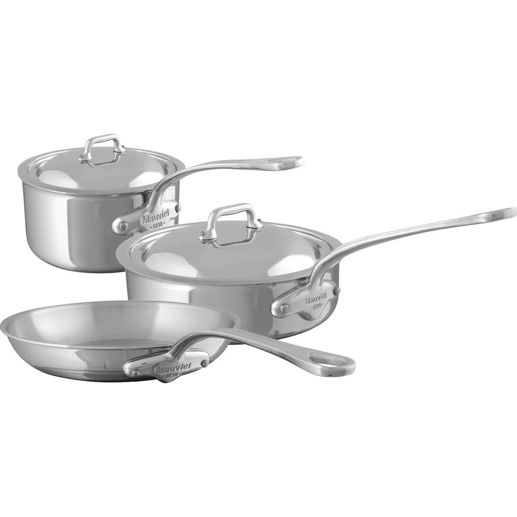 Mauviel M'cook Stainless Steel 5 Piece Cookware Set In Silver
