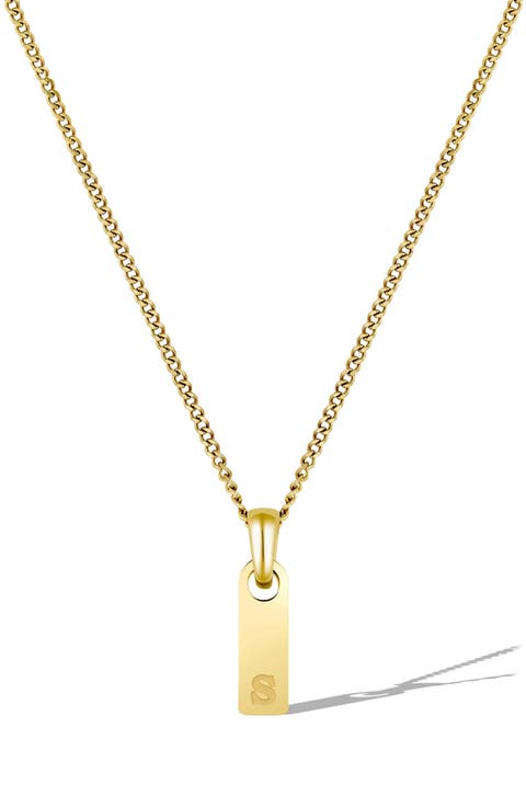 Men's Initial Pendant Necklace