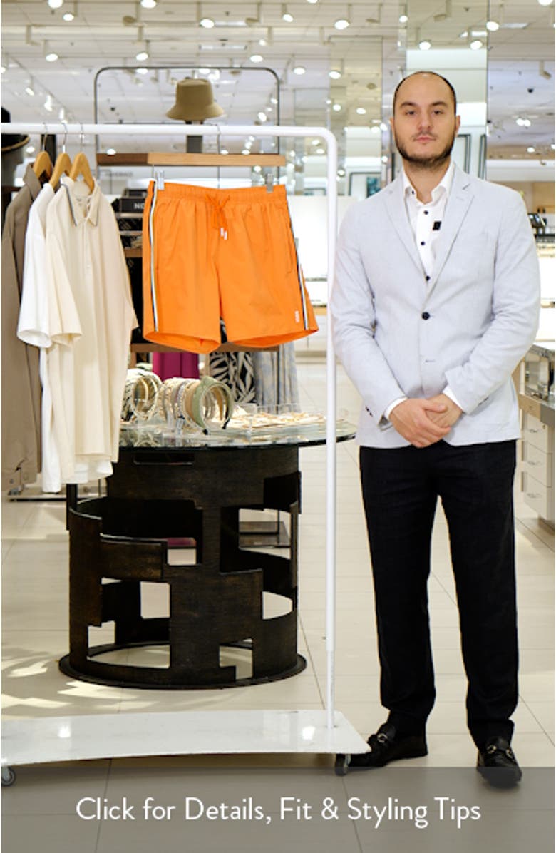 Iconic Side Stripe Stretch Swim Trunks, sales video thumbnail