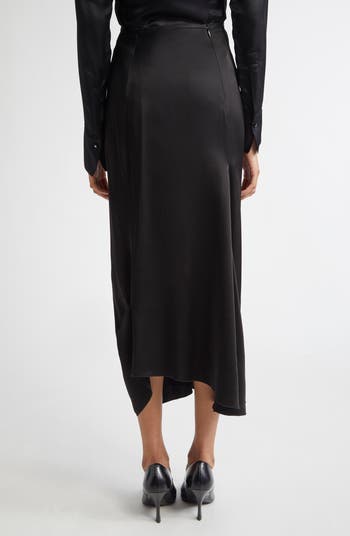 Draped Pleat Detail Skirt