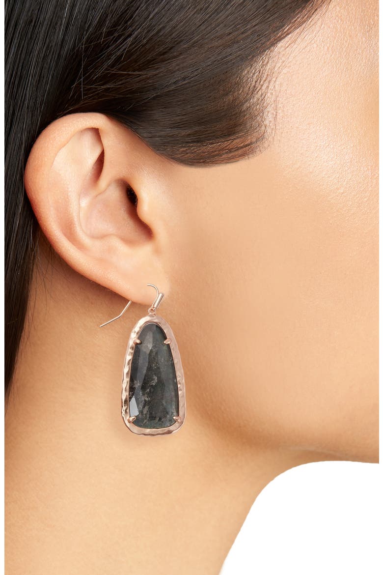 Lyn Drop Earrings, Alternate, color, CRYSTAL GREY/ ROSE GOLD
