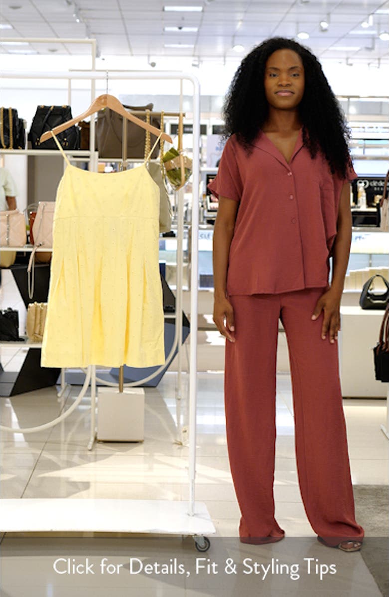 Iris Floral Embroidery Organic Cotton Dress, sales video thumbnail