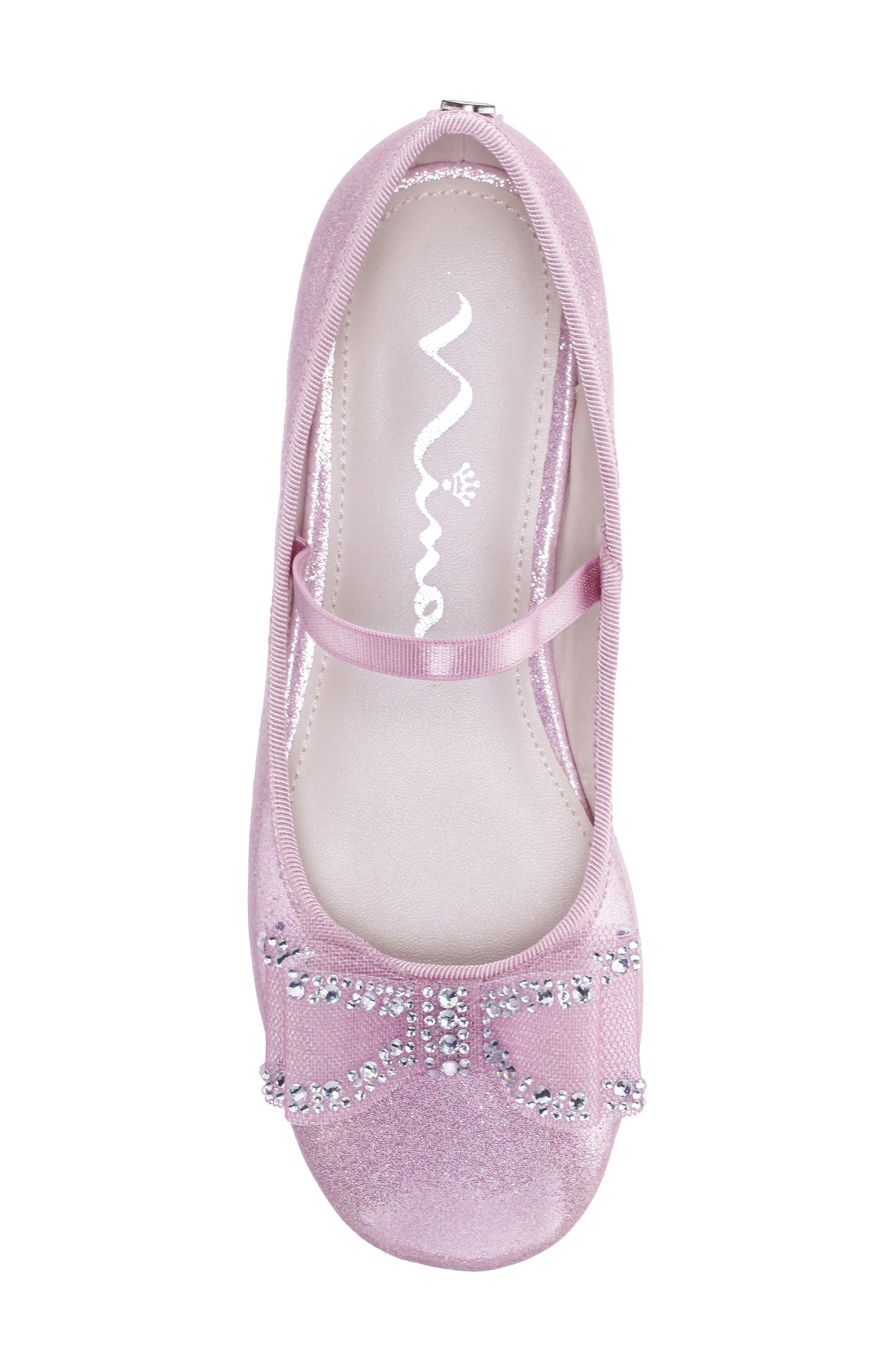 Nina Kids' Sidnee Mary Jane Flat, Alternate, color, Pink Shimmer