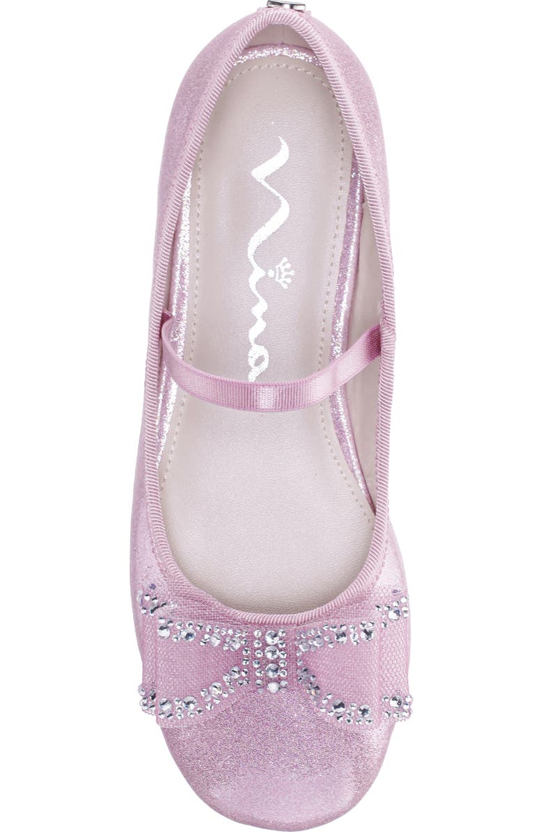 Nina Kids' Sidnee Mary Jane Flat, Alternate, color, Pink Shimmer