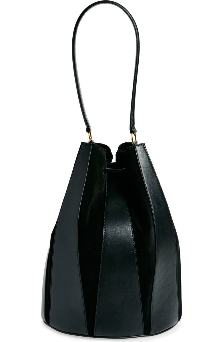 Altuzarra Large Drum Canvas & Leather Bucket Bag, Alternate, color,