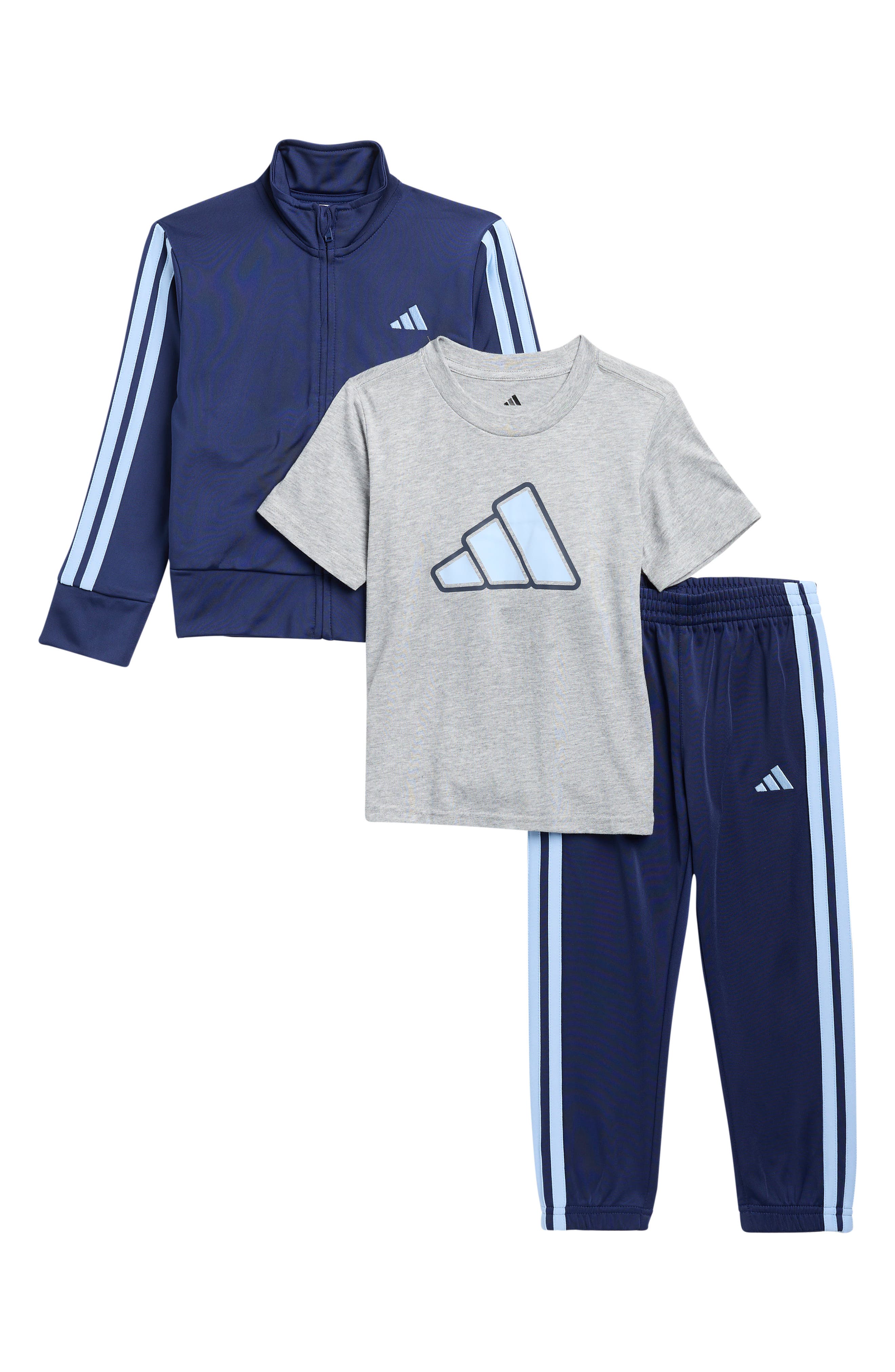 Kids' 3-Piece Tricot Jacket, Track Pants & T-Shirt Set