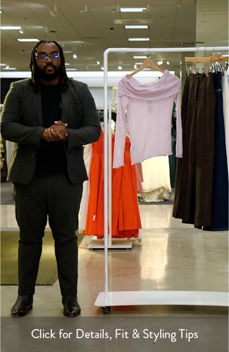 Ruched Off the Shoulder Sweater, sales video thumbnail