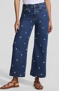 Lands' End Plus Size Denim High Rise Wide Leg Crop Jeans