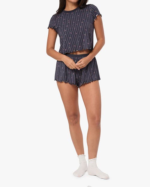 Weworewhat Boxy Baby Tee In Dark Navy