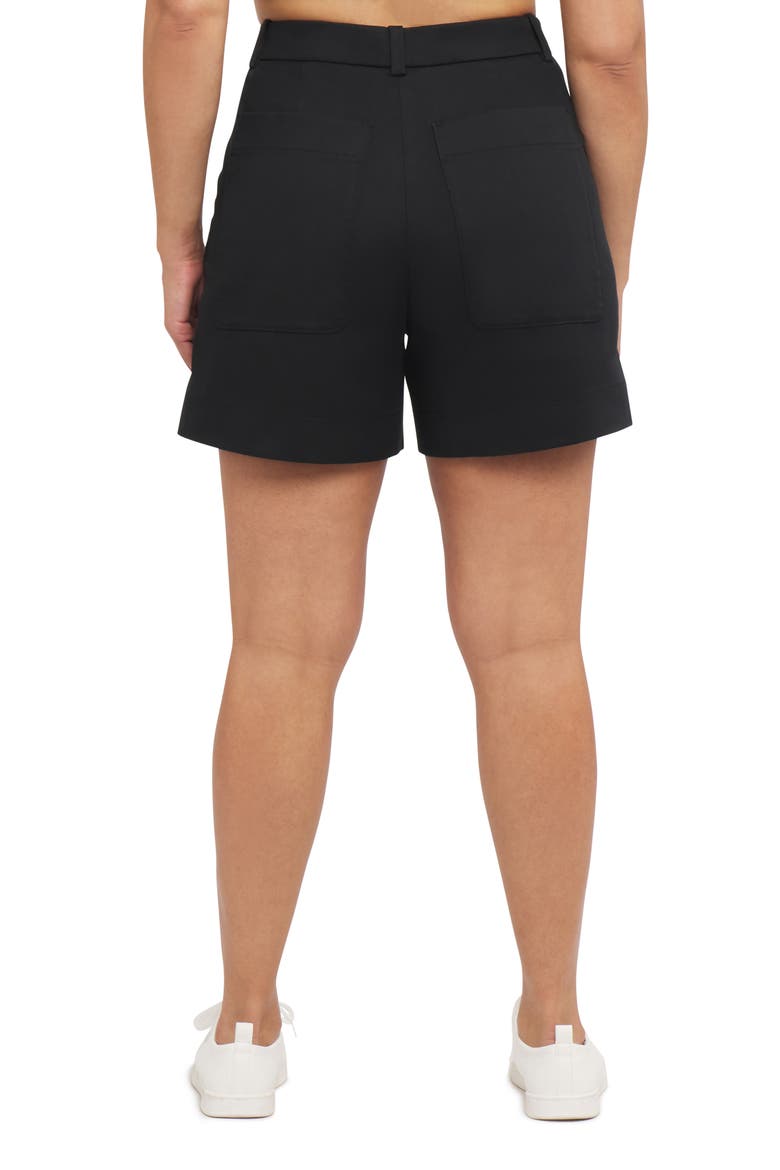 SPANXsupersmooth™ High Waist Stretch Twill Shorts, Alternate, color, CLASSIC BLACK