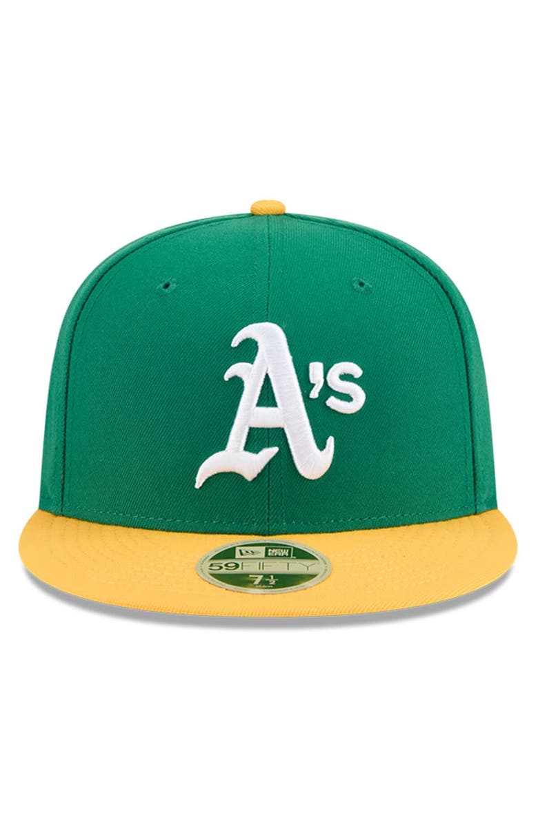 New Era Men's New Era Green Athletics Baseball Hall of Fame 59FIFTY Fitted Hat, Alternate, color, 