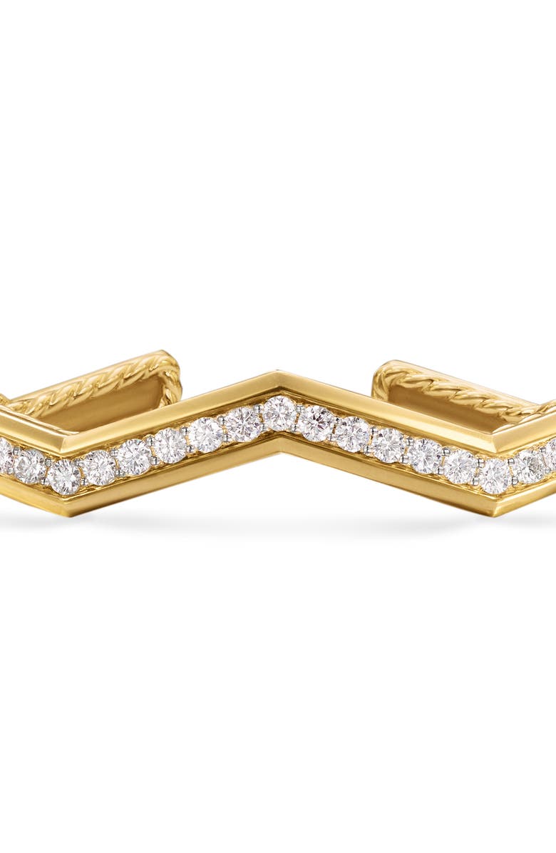 David Yurman Zig Zag Stax Cuff Bracelet, Alternate, color, 18K Yellow Gold