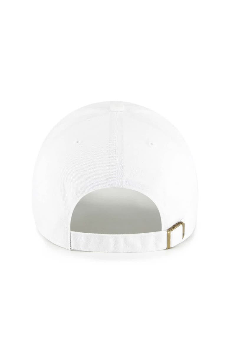 Men's '47 White Penn State Nittany Lions Clean Up Adjustable Hat, Alternate, color, White