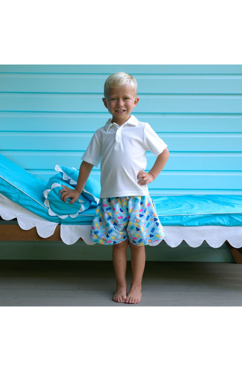 Rachel Riley Boys' Ice Cream Swim Shorts, Alternate, color, Blue